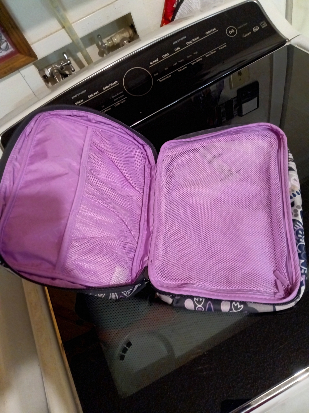 Vera Bradley Purple Lined Travel Organizer Case